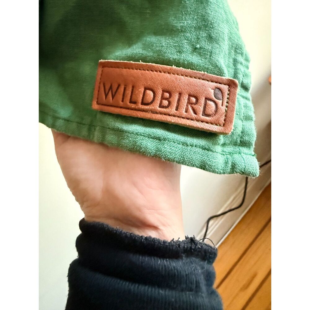 WildBird green linen ring sling (gold-toned rings) - Picture 2 of 3